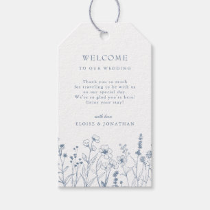 Etiqueta Para Presente Casamento de Flor Selvagem Minimalista Simples