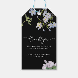 Etiqueta Para Presente Casamento De Flores Brancas Elegantes Obrigado A F