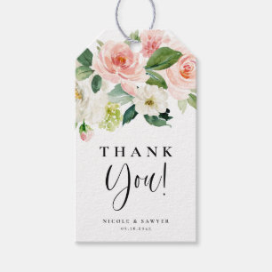 Etiqueta Para Presente Casamento de Flores de Jardim Bonito Aquarela Obri
