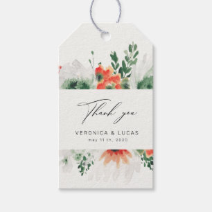 Etiqueta Para Presente Casamento de flores silvestres de verão Obrigado