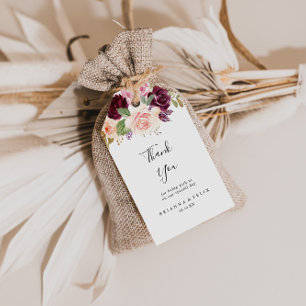Etiqueta Para Presente Casamento De Folhagem Botânica Rustic Floral Obri