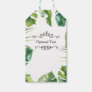Etiqueta Para Presente Casamento de Folhas de Palmeira Tropical Elegante 