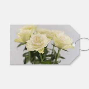 Etiqueta Para Presente Casamento de Fotos das Flores Brancas bonito - Obr