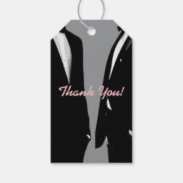 Etiqueta Para Presente Casamento de Homens Gay Modernos Elegantes