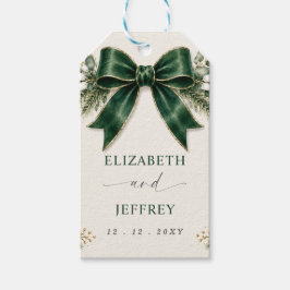 Etiqueta Para Presente Casamento de Inverno Floral Botânico Arco de Esmer