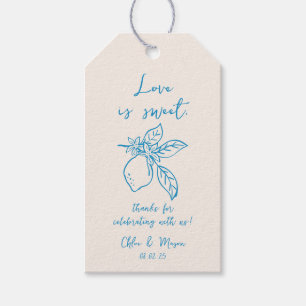 Etiqueta Para Presente Casamento De Limão Desenhado À Mão Obrigado Etique