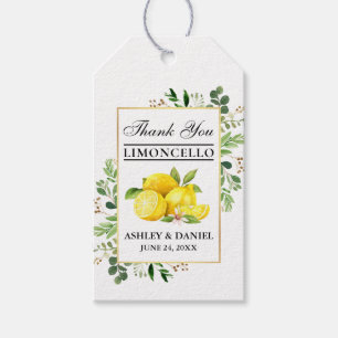 Etiqueta Para Presente Casamento de Limões Dourados de Limoncello