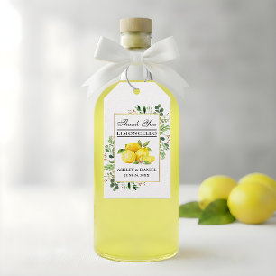 Etiqueta Para Presente Casamento de Limões Dourados de Limoncello