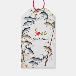 Etiqueta Para Presente Casamento de peixes temático para amantes da pesca