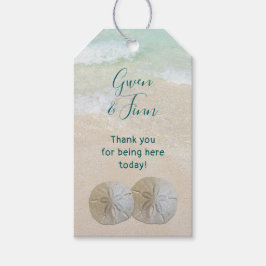 Etiqueta Para Presente Casamento de Praia Dois Dólares de Areia Favorecem