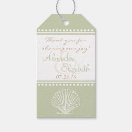 Etiqueta Para Presente Casamento De Praia Obrigado Seashell Gift