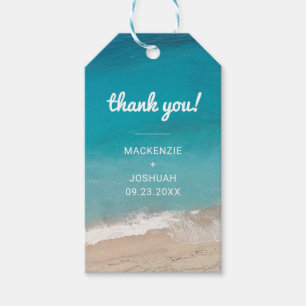 Etiqueta Para Presente Casamento De Praia Tropical Obrigado A Favor