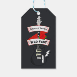 Etiqueta Para Presente Casamento de Rock and Roll 