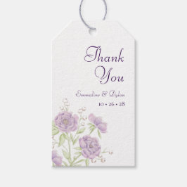 Etiqueta Para Presente Casamento de Rosa Roxa Lavanda
