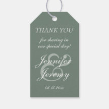 Casamento de Script Branco Elegante Verde do Sage 