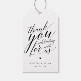 Etiqueta Para Presente Casamento De Script De Caligrafia Obrigado Etiquet