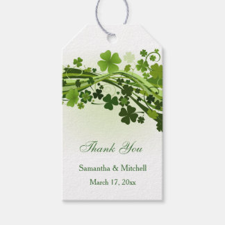 Etiqueta Para Presente Casamento de shamrock irlandês (trevo) Obrigado