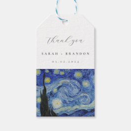 Etiqueta Para Presente Casamento de Starry Night Obrigado Dags do Present