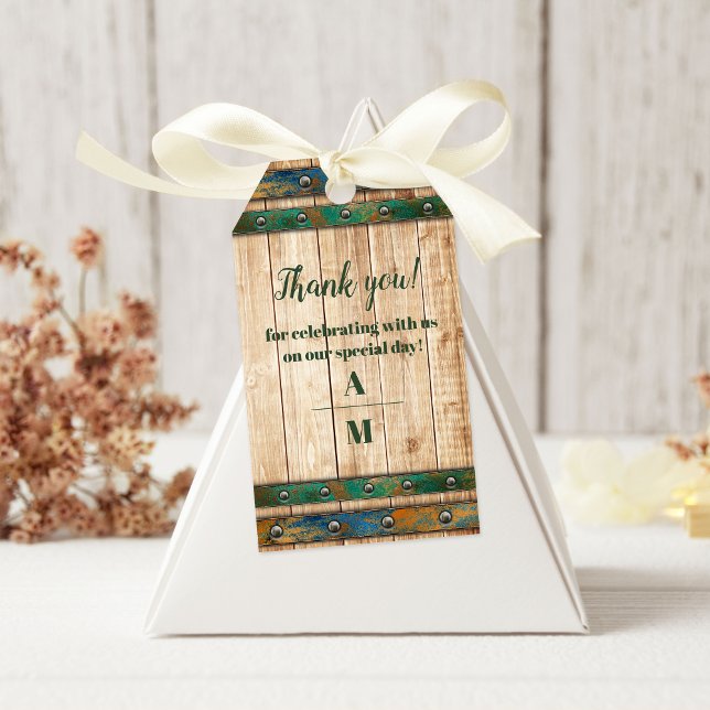 Etiqueta Para Presente Casamento de Vinha Chic Moderno (Criador carregado)