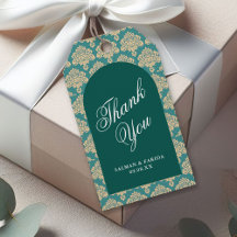 Casamento do Teal Damask Arch Elegante Obrigado