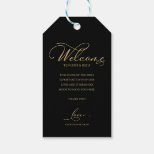 Etiqueta Para Presente Casamento Elegante de Destino Agradecimento de Boa