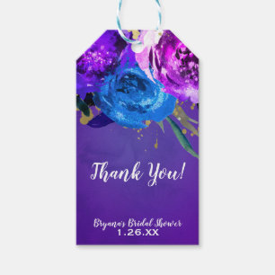 Etiqueta Para Presente Casamento Fantasia Floral Roxo Ultra Violeta Vibra