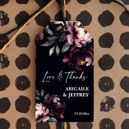 Etiqueta Para Presente Casamento favorece as pessoas de moda escura perso