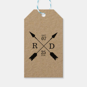 Etiqueta Para Presente Casamento feito sob encomenda cruzado rústico &