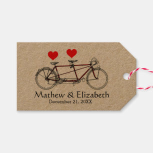 Etiqueta Para Presente Casamento feito sob encomenda da bicicleta em