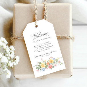 Etiqueta Para Presente Casamento Floral do Jardim do Primavera de Pastel