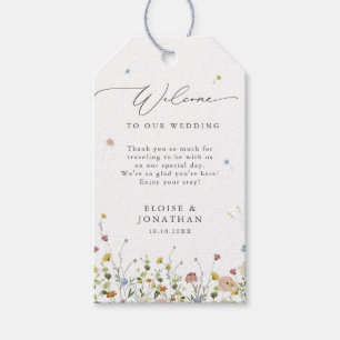 Etiqueta Para Presente Casamento Floral Minimalista do Jardim de primaver