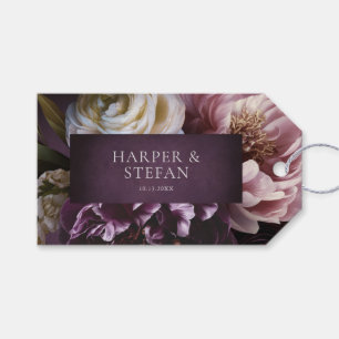 Etiqueta Para Presente Casamento Floral Roxo Maximalista Elegante