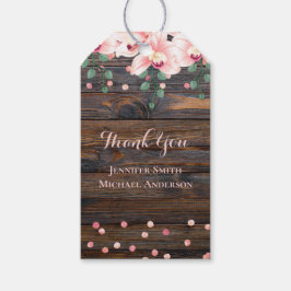 Etiqueta Para Presente Casamento Floral Rustic Dusty Rosa Rosa
