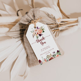 Etiqueta Para Presente Casamento Floral Rustic Summer Obrigado