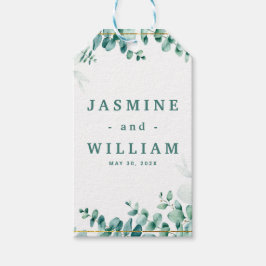 Etiqueta Para Presente Casamento Fronteiriço da Praça Greeneryptus