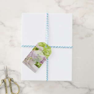 Etiqueta Para Presente Casamento Lilático Branco Floral Branco-Flor-Prima
