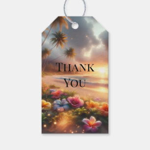 Etiqueta Para Presente Casamento Mágico de Hibisco da Praia Tropical Enca