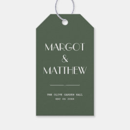 Etiqueta Para Presente Casamento Minimalista Escandinavo Verde Musgo Escu