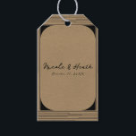 Etiqueta Para Presente Casamento Minimalista Moderno Kraft Preto<br><div class="desc">Personalize com qualquer texto.</div>