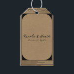Etiqueta Para Presente Casamento Minimalista Moderno Preto Kraft<br><div class="desc">Personalize com qualquer texto.</div>