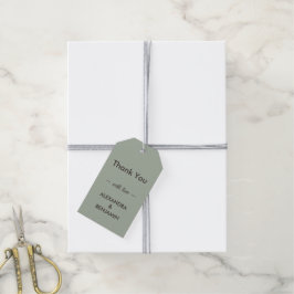 Etiqueta Para Presente Casamento Minimalista Moderno | Sage Verde Atempor