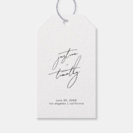 Etiqueta Para Presente Casamento Moderno Minimalista