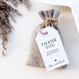 Etiqueta Para Presente Casamento Moderno Minimalista, Obrigado