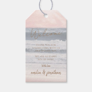 Etiqueta Para Presente Casamento na Praia do Pôr do Sol | Casamento à Bei