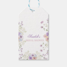 Etiqueta Para Presente Casamento no Jardim da Casa de Campo com Flores Si