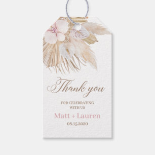 Etiqueta Para Presente Casamento Pampas Grass