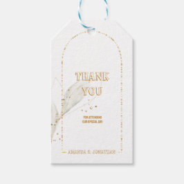 Etiqueta Para Presente Casamento Personalizado de Arch de Ouro Obrigado