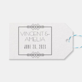 Etiqueta Para Presente Casamento Personalizado de Deco de Arte Minimalist