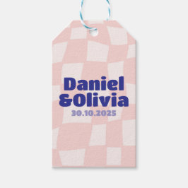 Etiqueta Para Presente Casamento Quadrado Rosa