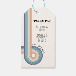 Etiqueta Para Presente Casamento Retroativo Do Tema Da Vintage Colorful S